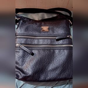 Style & Company Black Leather Crossbody Bag